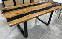 Modern Resin Wood Dining Table one of a Kind!