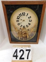 Clock W/ Dried Flowers 21" X 17"