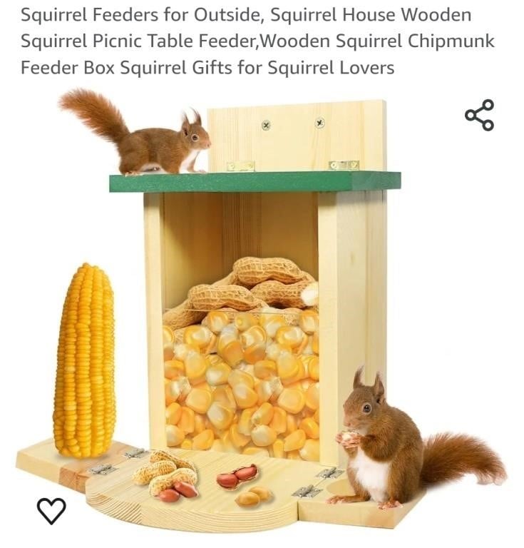 NEW Squirrel Feeder, Wooden 

*Assembly