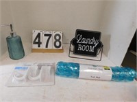 Soap Dispenser - Laundry Sign - Tub Mat - Ironing-