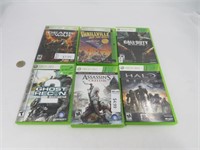 6 jeux pour Xbox 360 dont HALO