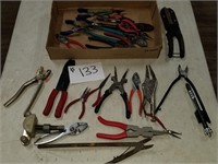 Flat of Pliers, Vise Grips, Wire Cutters