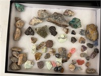 Display Case with Minerals 12" x 16"