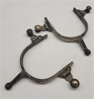 Early Silver Mounted Riding Spurs