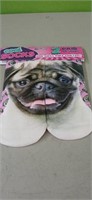 Ladies 6-10  Pug socks