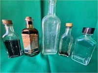 5 Vintage Bottles Contents NOT GUARANTEED