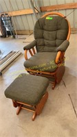 Glider Rocking Chair and Footstool
