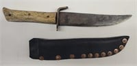 Early Antler Handled Hunting Knife
