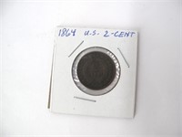 1864 US 2 Cent Coin