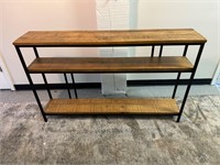 Contemporary Metal & Wood Console Table