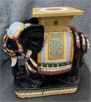 Vintage Multi Color Elephant with Black Crackel