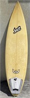 6ft Fiberglass Lost Surf Board with Three Fins