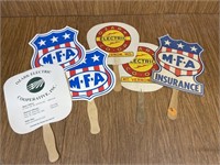 Lot of Advertising Paper Hand Fans