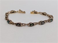 7" Vermeil/.925 Sterl Mystic Topaz Bracelet