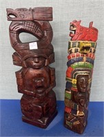 Carved African Art Pieces 16 , 18” h