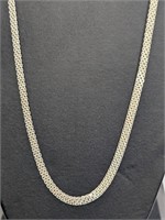 34" .925 Sterling Weaved Necklace
