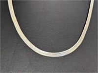 22" .925 Sterling Herringbone Chain Necklace