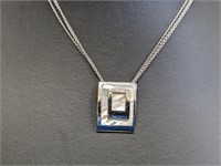 16" .925 Sterl Chain w/Mother of Pearl Pendant