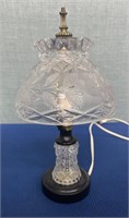 Cut Glass Table Lamp 11” h