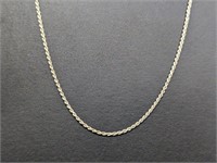 30" .925 Sterling Twisted Rope Chain