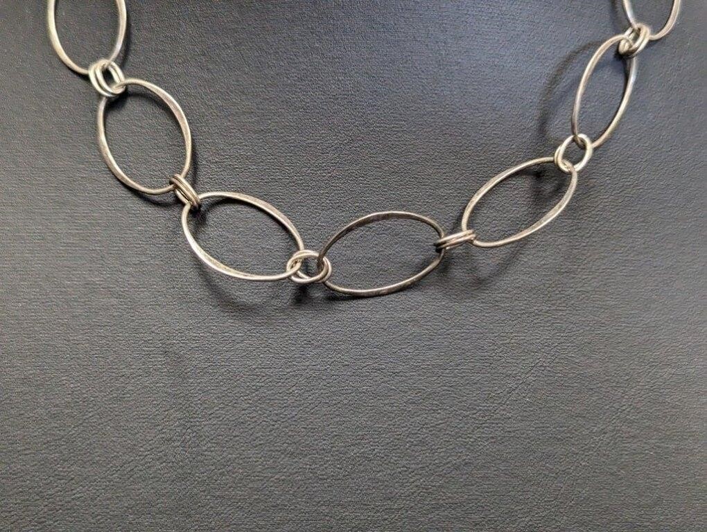 16" .925 Sterling Oval Cable Link Necklace