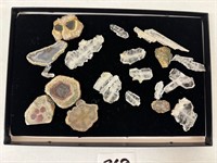 Tray of Crystal Minerals