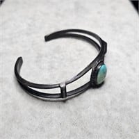 Sterling Silver & Turquoise Navajo Cuff Bracelet