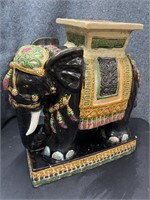 Vintage Multi Color Elephant with Black Crackel