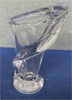 Crystal Spiral Vase France , Crystal Heart Shaped