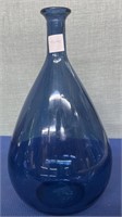 Blue Glass Vase 15” h