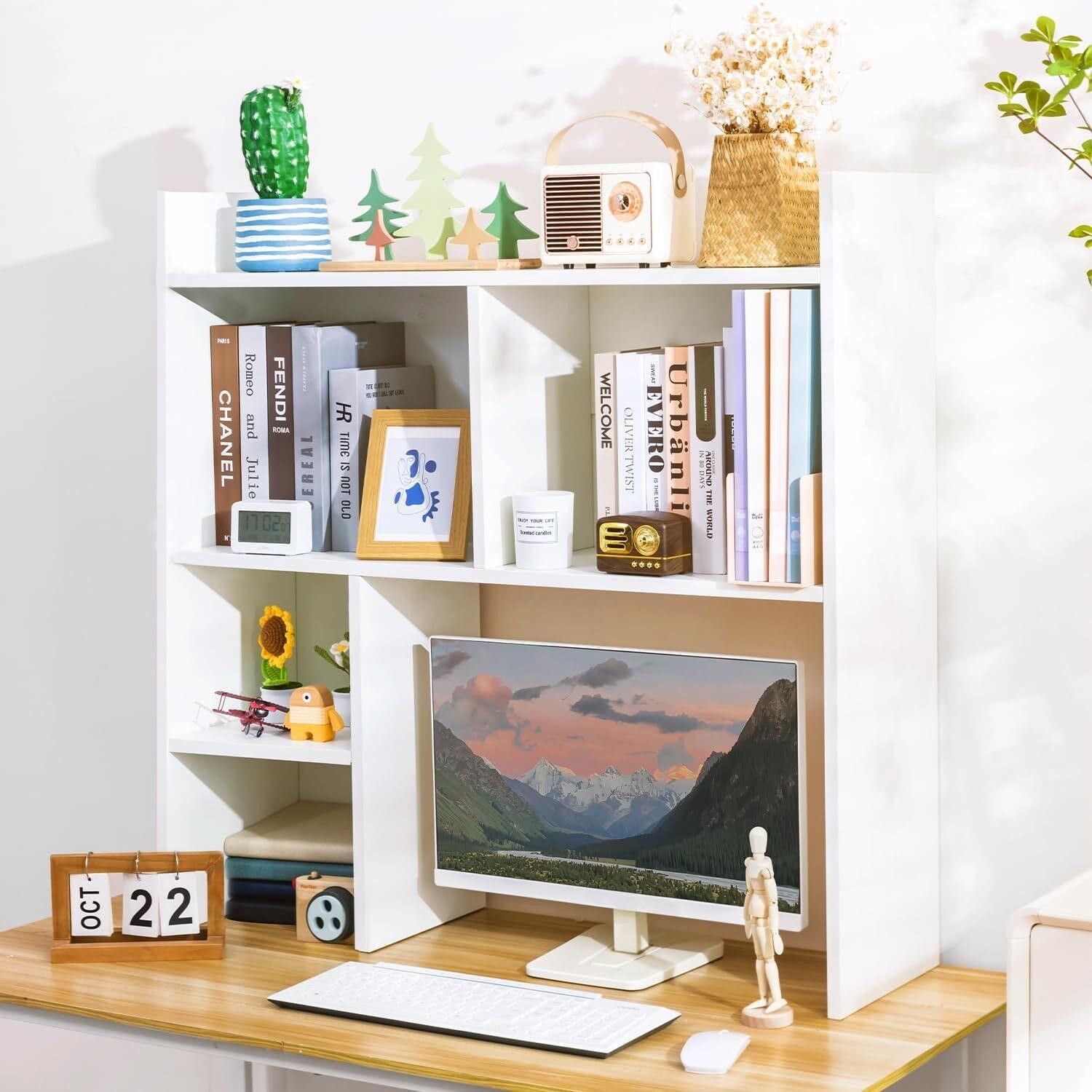 Deli Desktop Shelf  5-Shelf  3-Tier Bookshelf