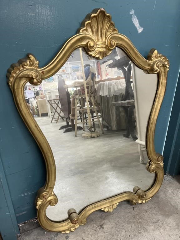 Gold Painted Vintage Style Wall Mirror 25 x 35