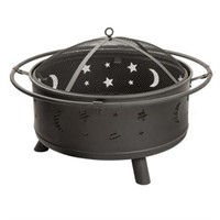 Pure Garden 32-Inch Outdoor Wood Burning Fire Pit
