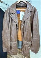 Skalar Leather Men's Coat, Size 48