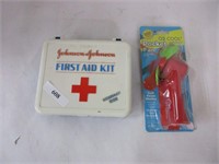 First aid kit and pocket fan