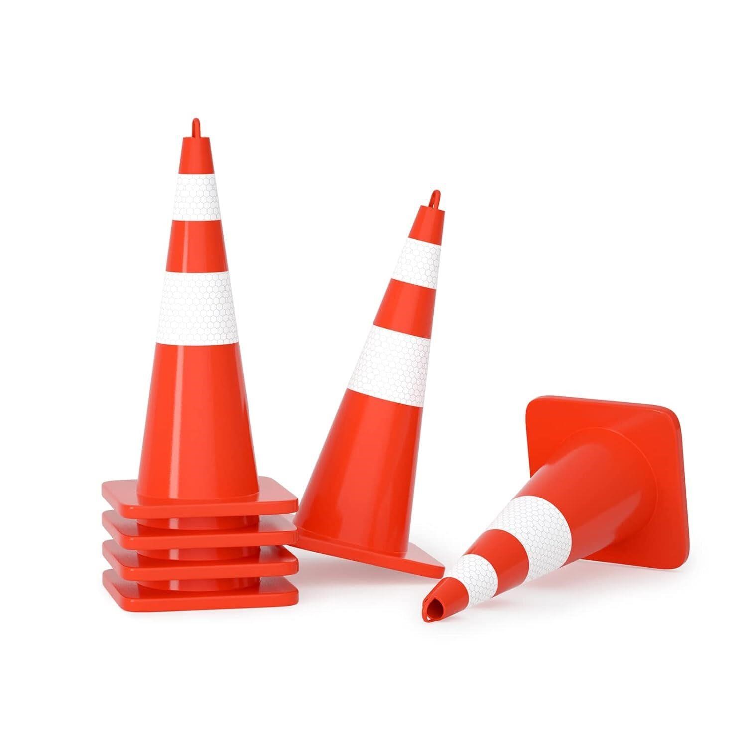 Biowina 28in  6pk Traffic Safety Cones  Orange