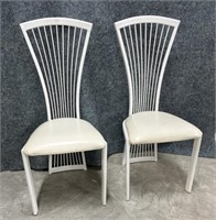 Post Modern Art Deco Style Fan Back Chairs By