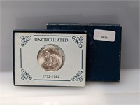 1982 UNC 90% Silv Washington Comm Half $1