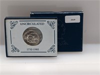 1982 UNC 90% Silv Washington Comm Half $1