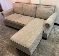 Contemporary Upholstered Sofa w/ Chaise