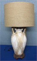 Trophy Style Bamboo Wrapped Table Lamp with