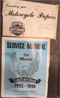 1995 & 96 Harley service Manual with papers