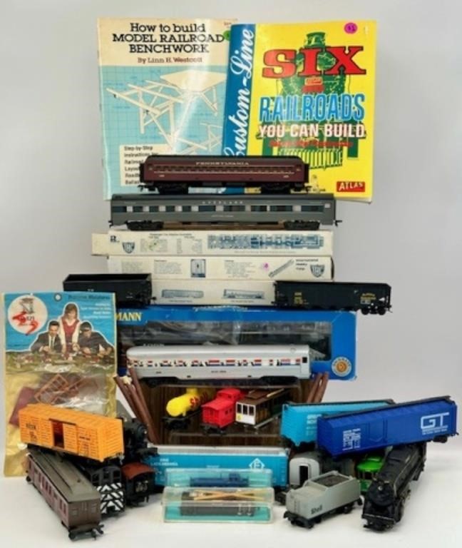 Assorted Trains and Train Parts