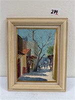 Painting with Illegible Signature Dated 1958