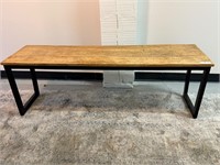 Metal & Wood Industrial Style Bench
