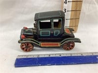 Tin Friction Toy Car, 3 1/4”T