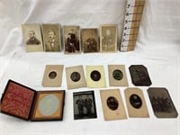 (9) Tin Type Photos, (5) Cabinet Cards, (1)