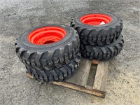 New Set Of (4) SKS-1 10-16.5 NHS Skid Loader Tires