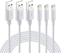 Nikolable iPhone Charger Cable - 3Pack 3FT BLACK