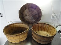 3 - Bushel baskets 15 wide 7 inch tall